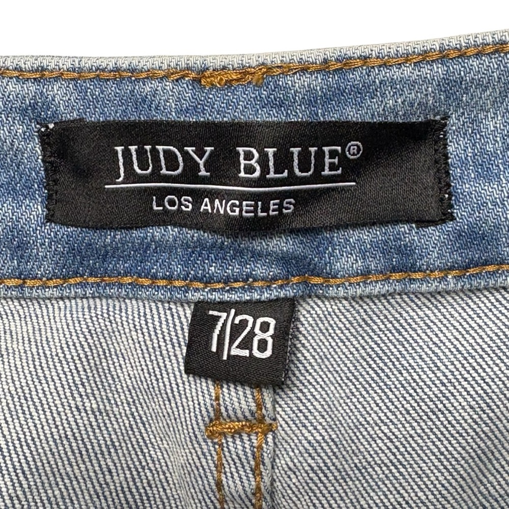 Judy Blue Jeans 7/28 High Waist Patch Pocket & Destroy Boyfriend Denim 88825 - Picture 13 of 16